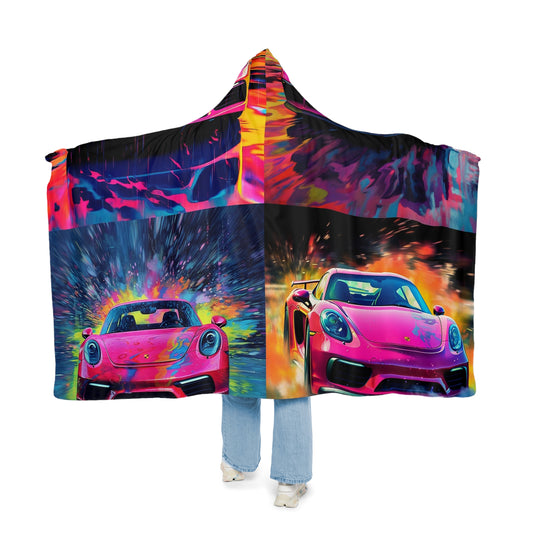 Snuggle Hooded Blanket Pink Porsche water fusion 5