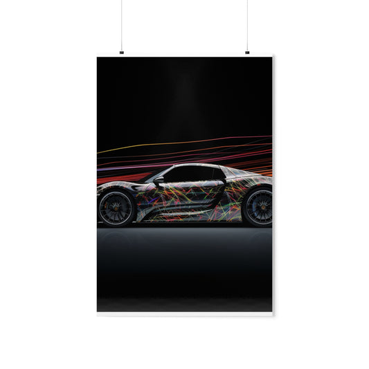 Premium Matte Vertical Posters Porsche Line 4