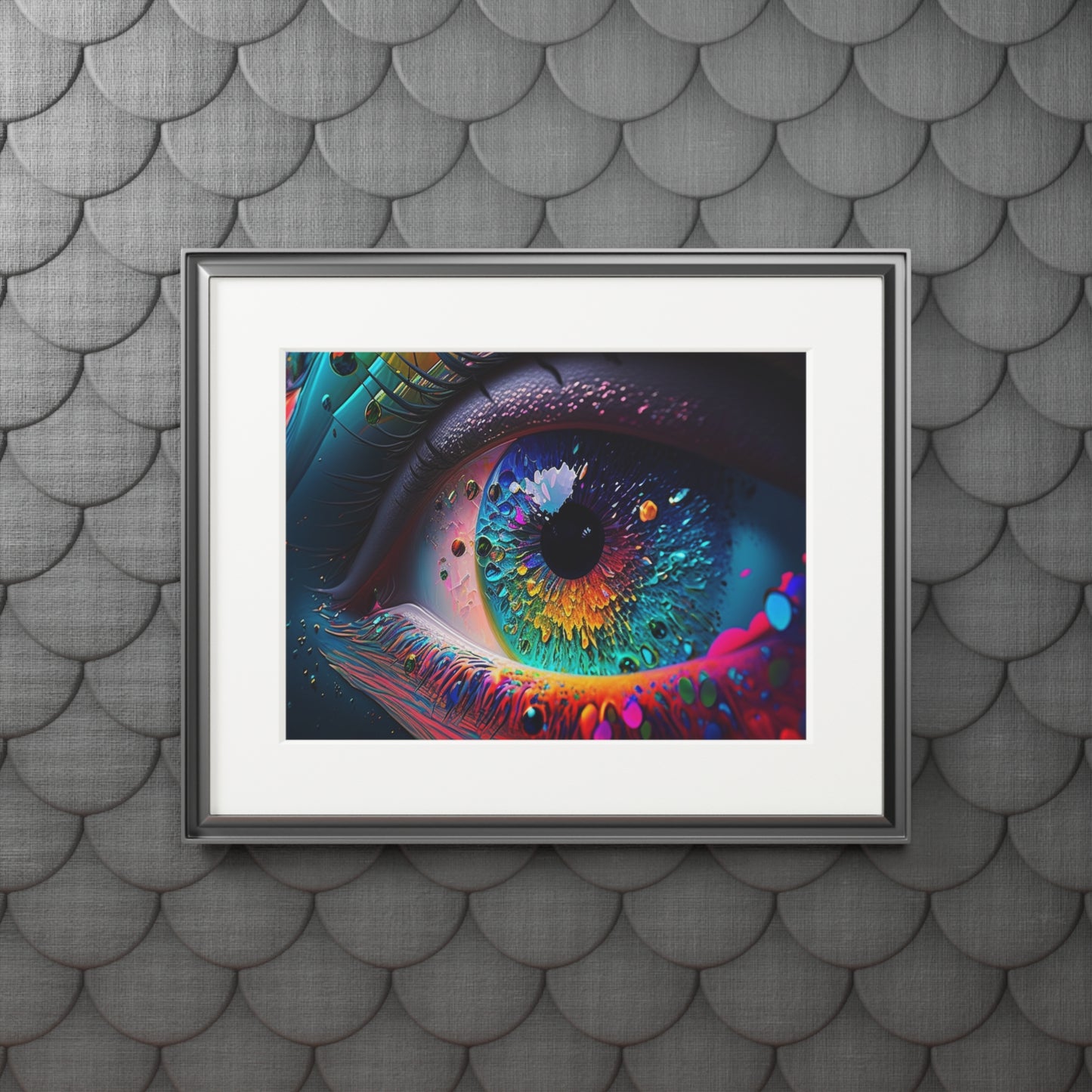 Fine Art Prints (Passepartout Paper Frame) Macro Eye Photo 3
