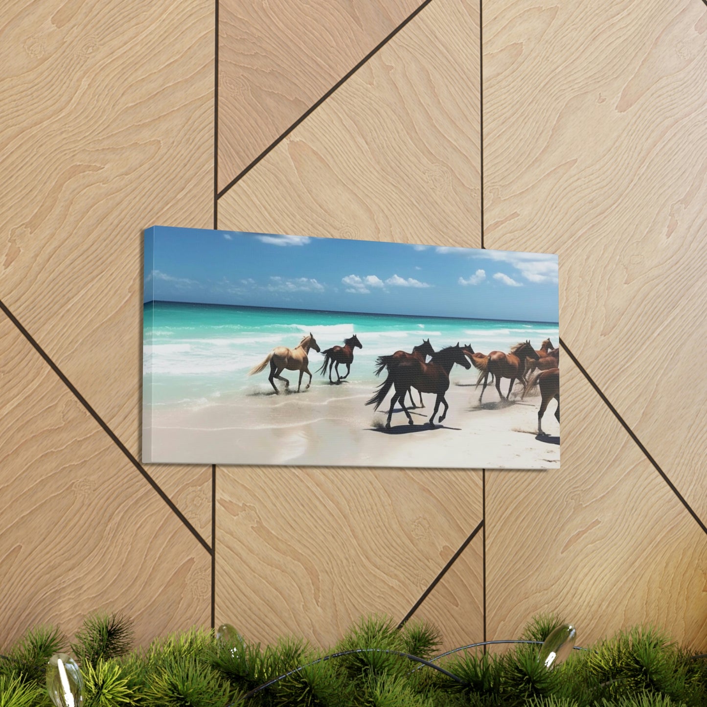 Canvas Gallery Wraps 100 Horses Running 1