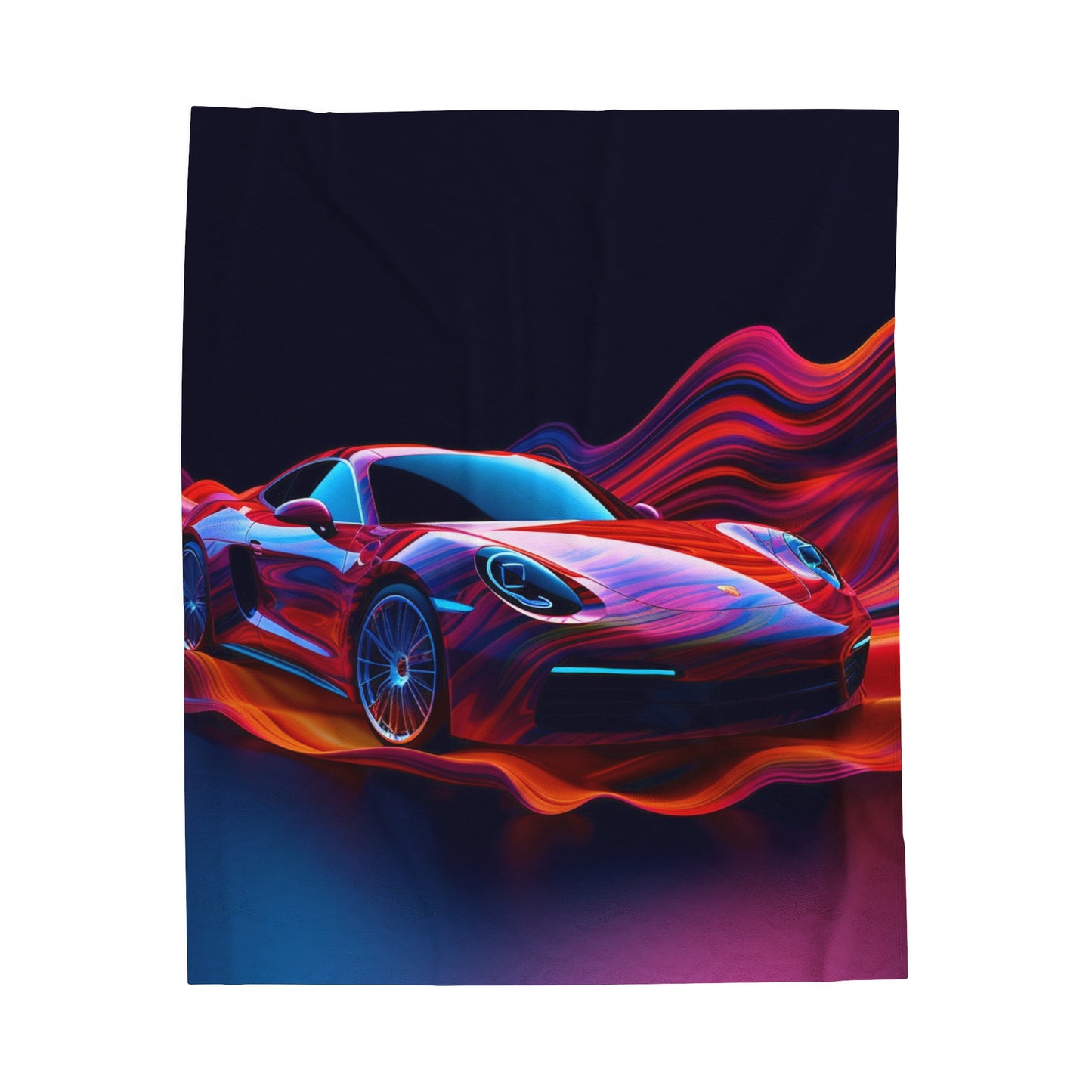 Velveteen Plush Blanket Porsche Water Fusion 4