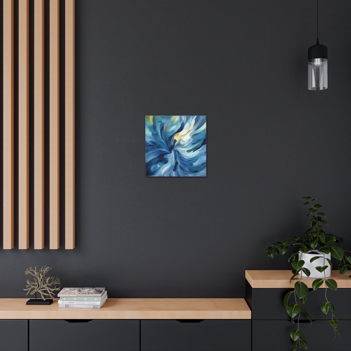 Canvas Gallery Wraps Blue Tluip Abstract 4