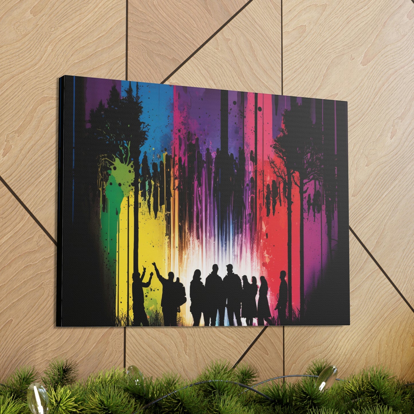 Canvas Gallery Wraps Silhouettes Color Party 3