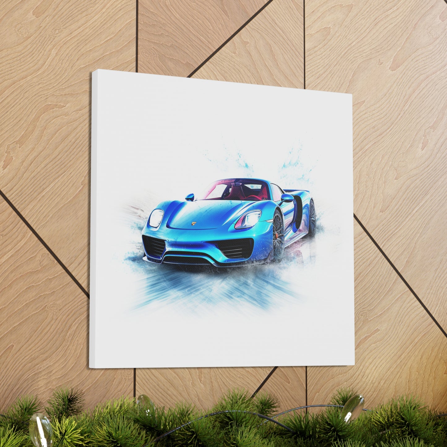 Canvas Gallery Wraps 918 Spyder with white background driving fast on water 1