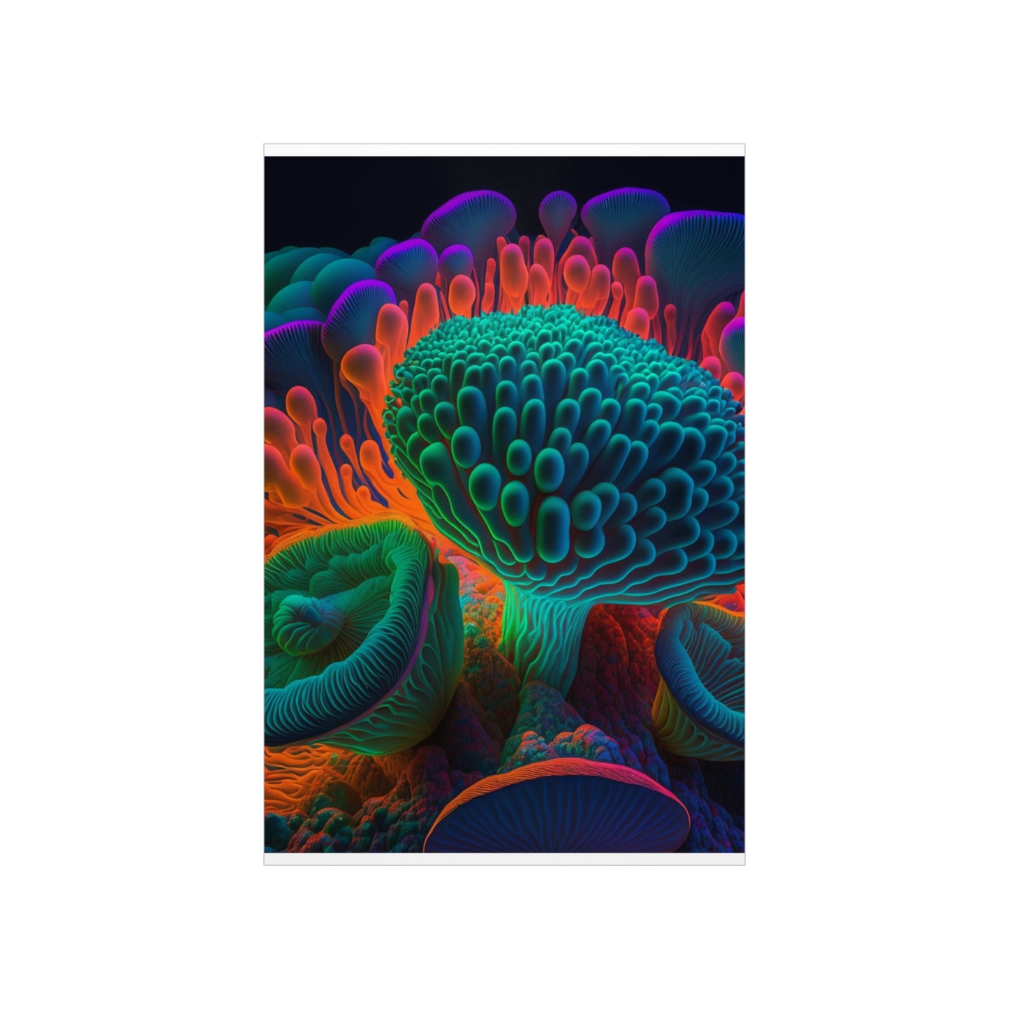 Premium Matte Vertical Posters Macro Reef Florescent 3