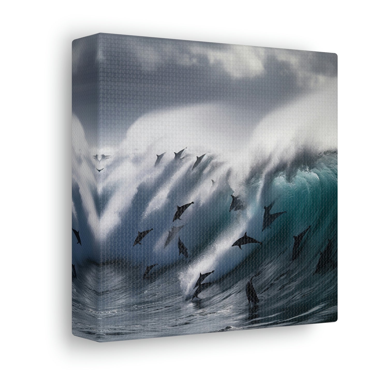 Canvas Gallery Wraps Dolphin Wave 1