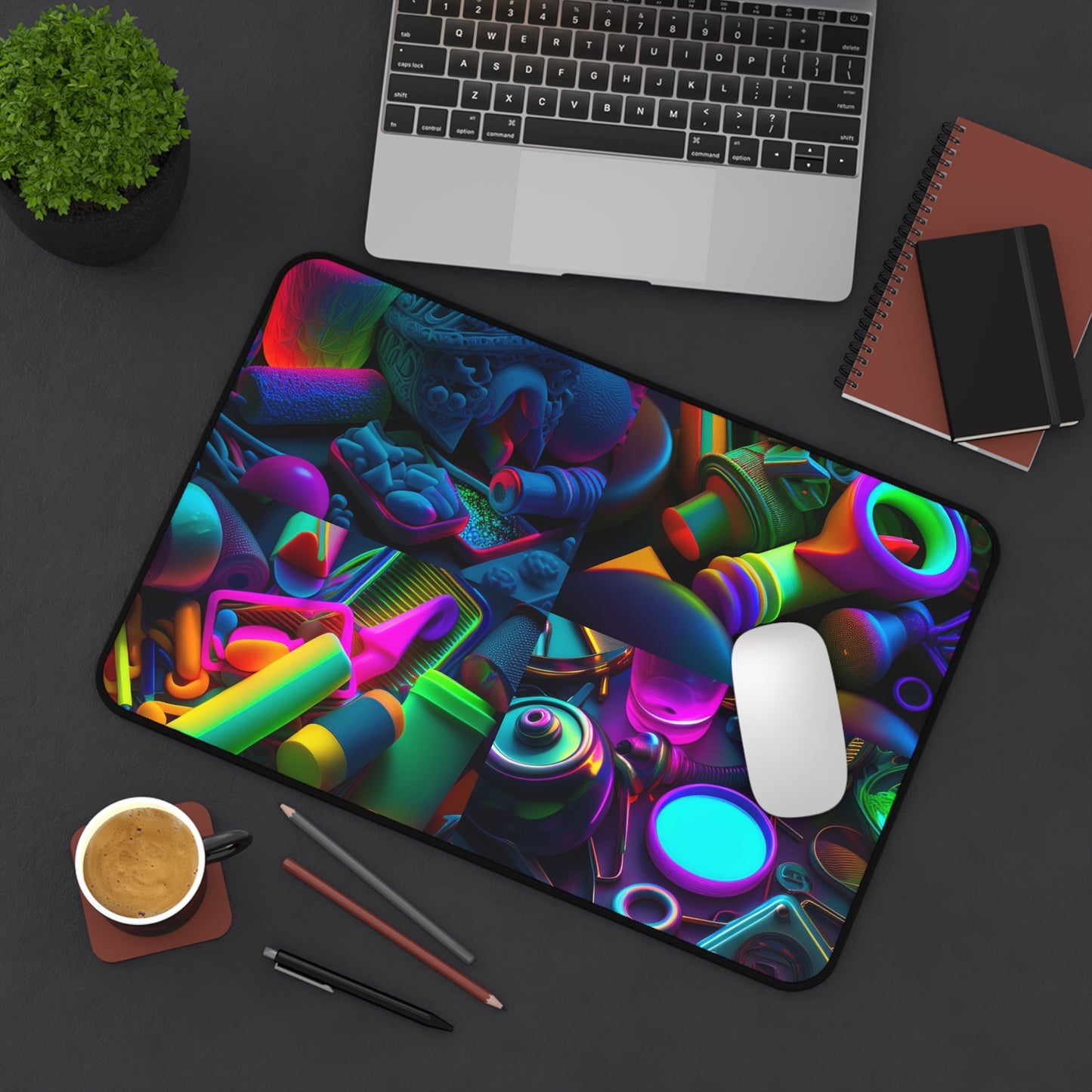 Desk Mat Neon Glow