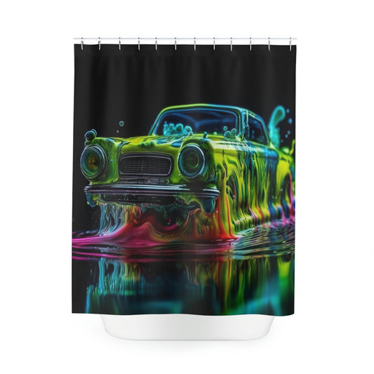 Polyester Shower Curtain Hotrod Water 3