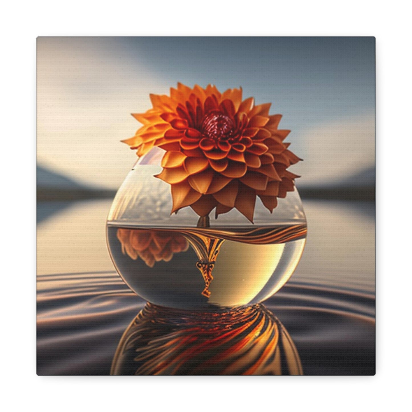 Canvas Gallery Wraps Dahlia Orange 1