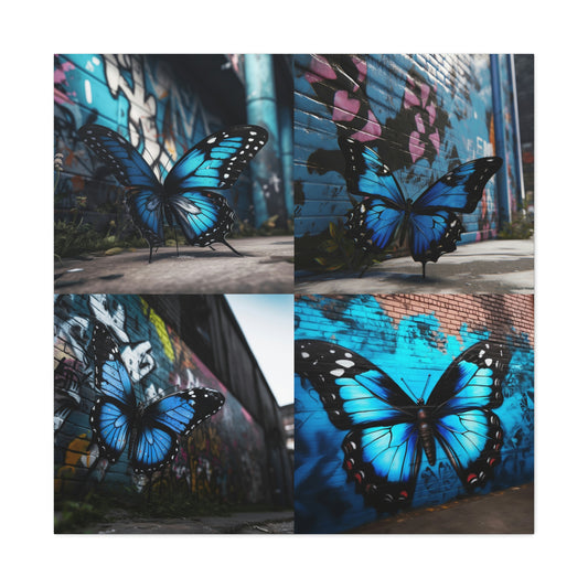 colorful butterfly real look street art