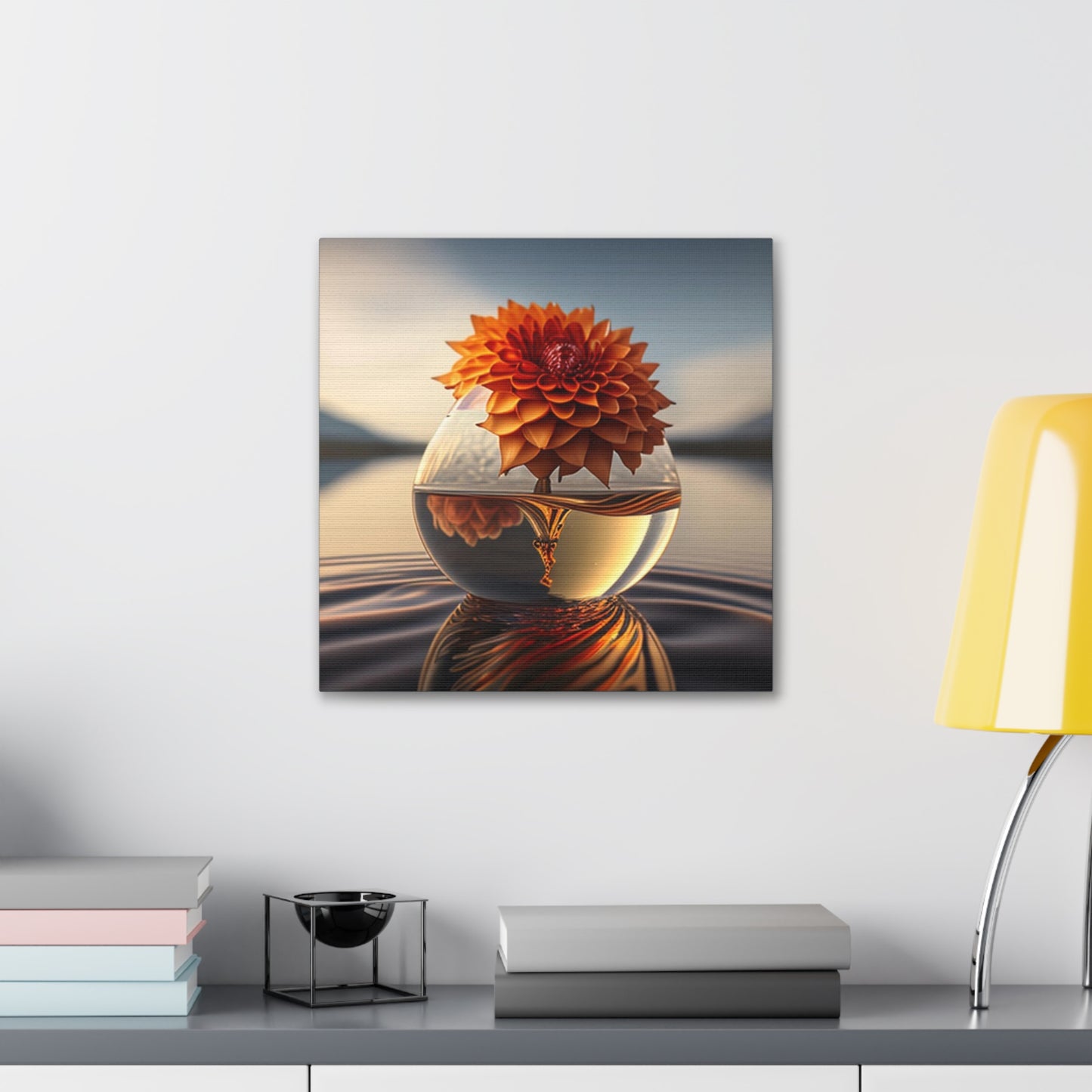 Canvas Gallery Wraps Dahlia Orange 1