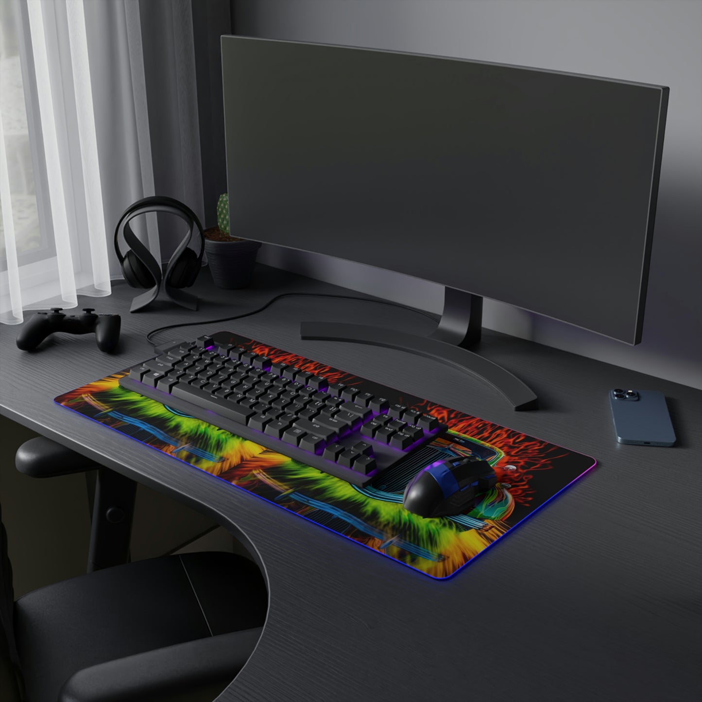 LED Gaming Mouse Pad Hotrod Water 2