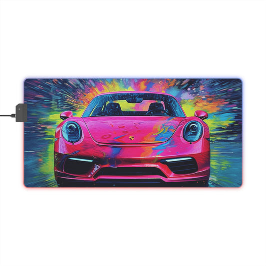 LED Gaming Mouse Pad Pink Porsche water fusion 3