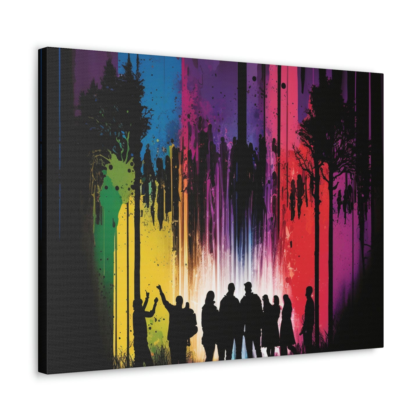 Canvas Gallery Wraps Silhouettes Color Party 3