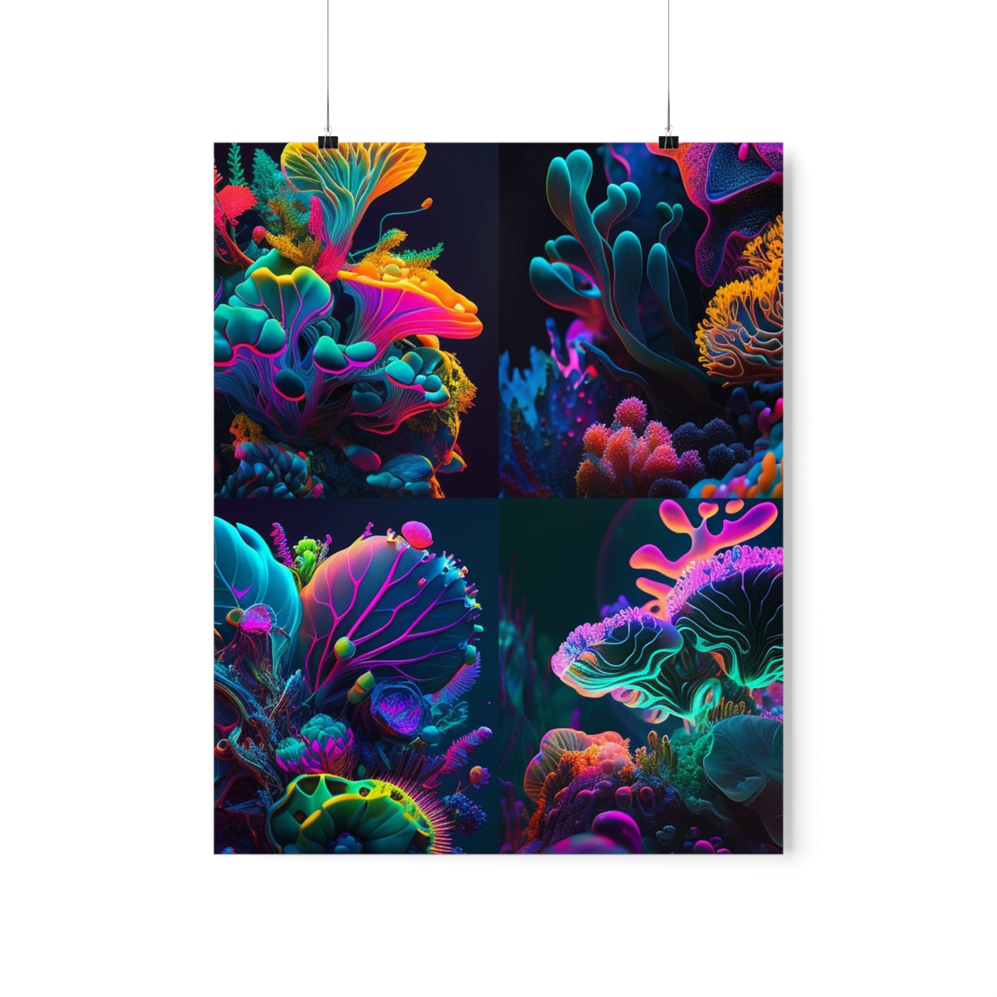 Premium Matte Vertical Posters Macro Coral Reef 5