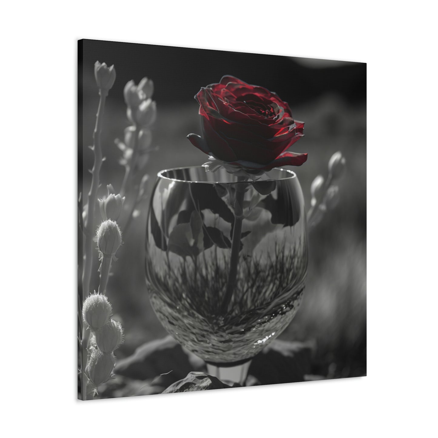 Red rose Glass 0