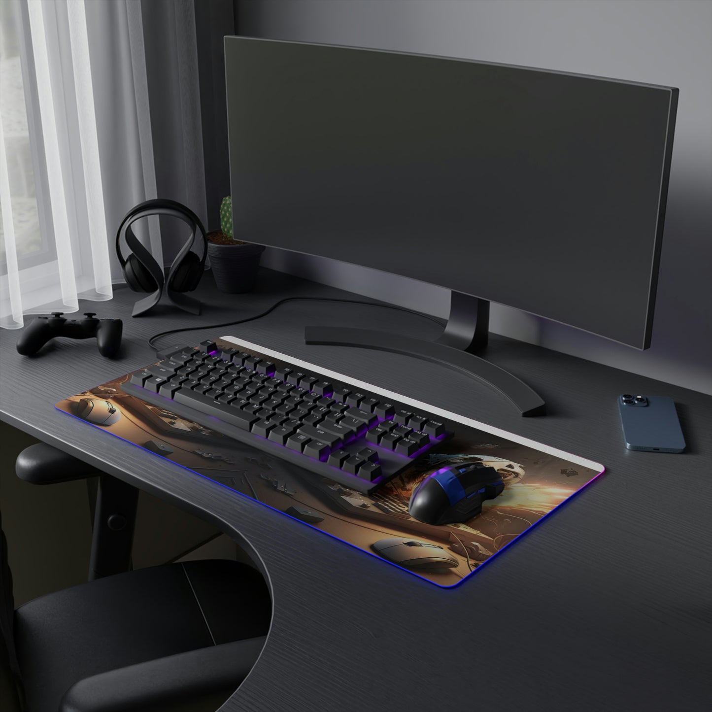 LED Gaming Mouse Pad Mouse Attack 1