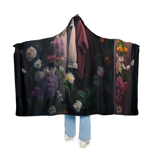 Snuggle Hooded Blanket A Wardrobe Surrounded by Flowers 2