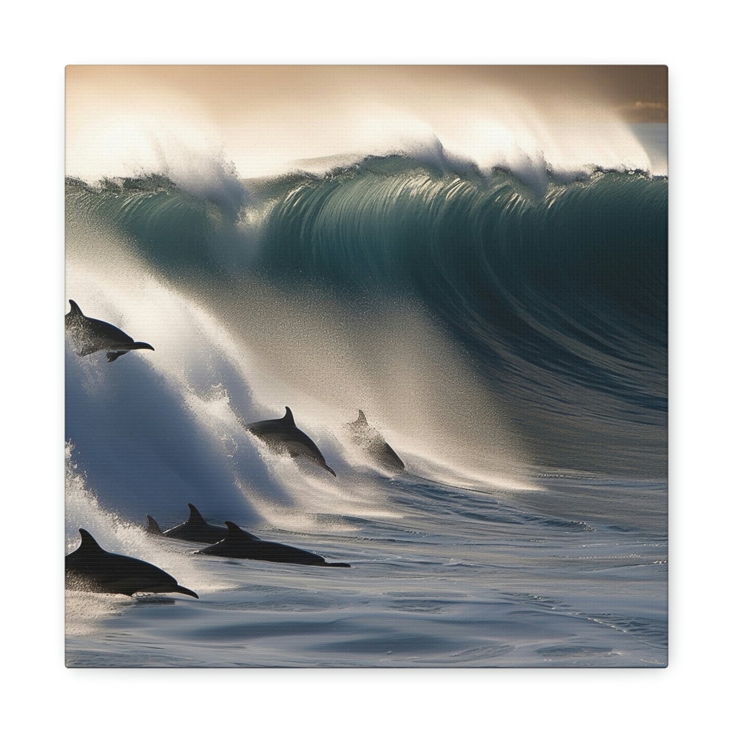 Canvas Gallery Wraps Dolphin Wave 2