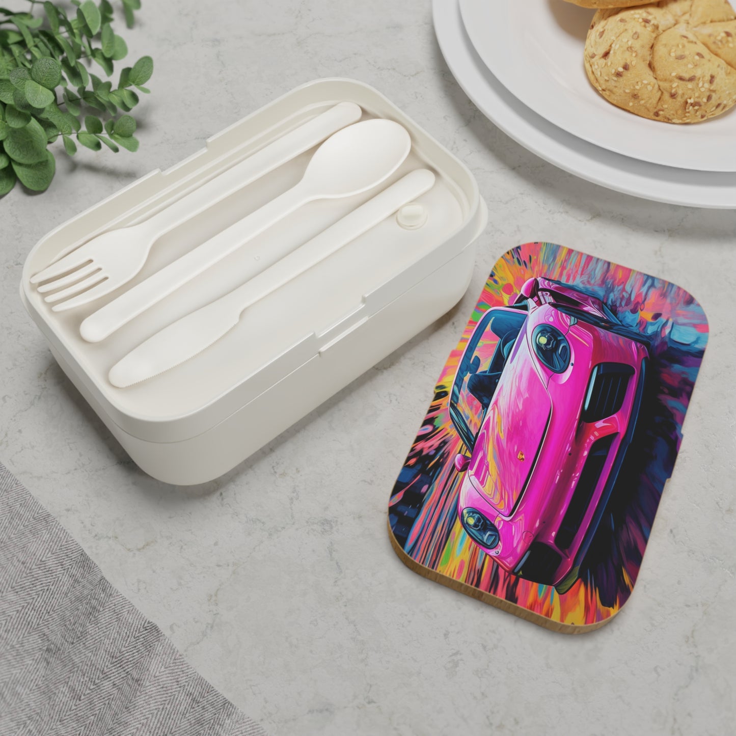 Bento Lunch Box Pink Porsche water fusion 2