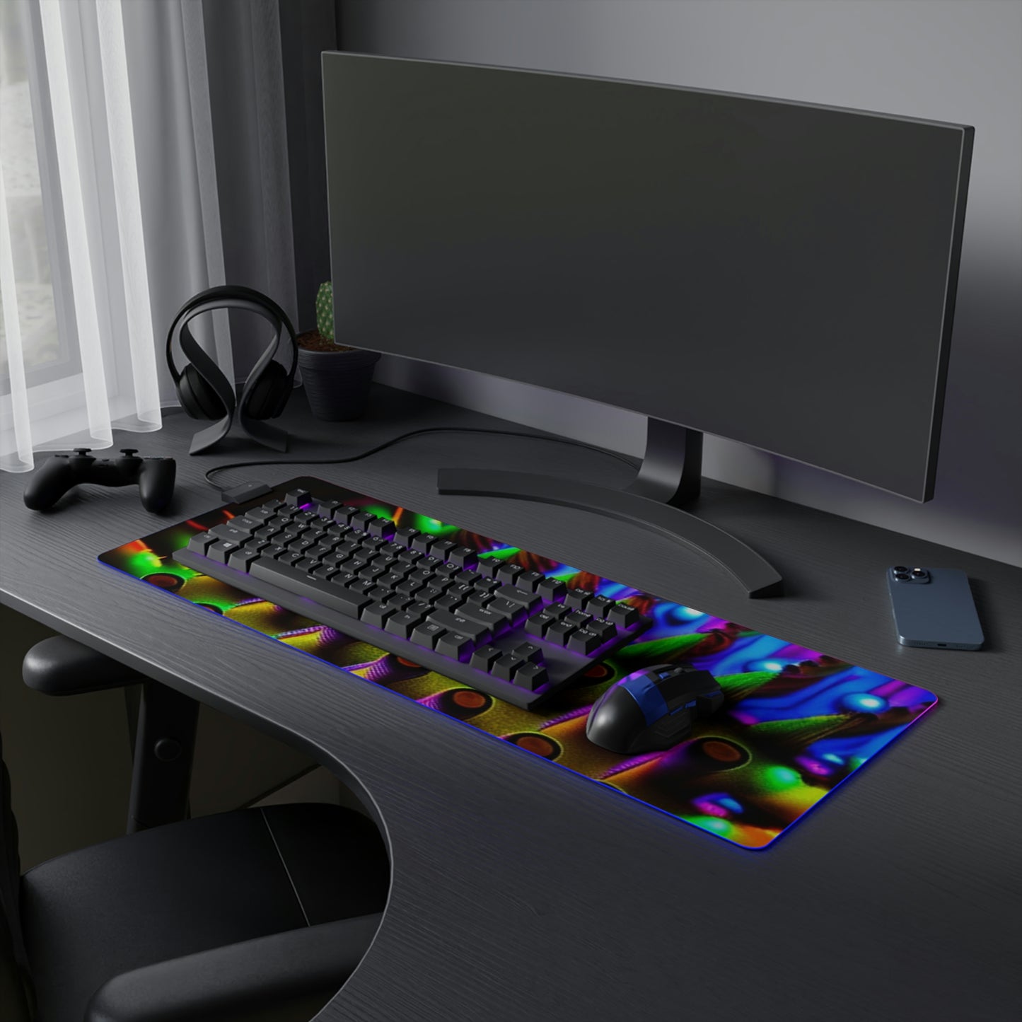 LED Gaming Mouse Pad Neon Square 1