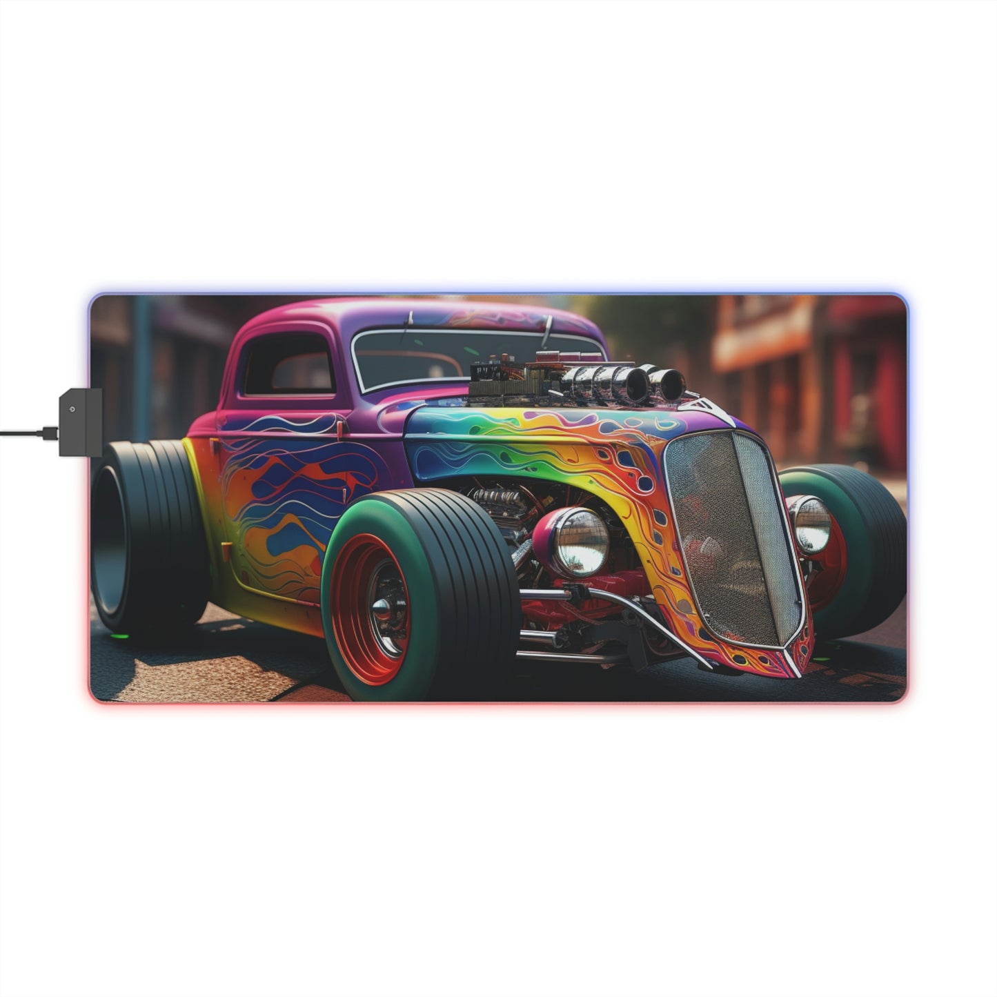 LED Gaming Mouse Pad Hyper Colorful Hotrod 1