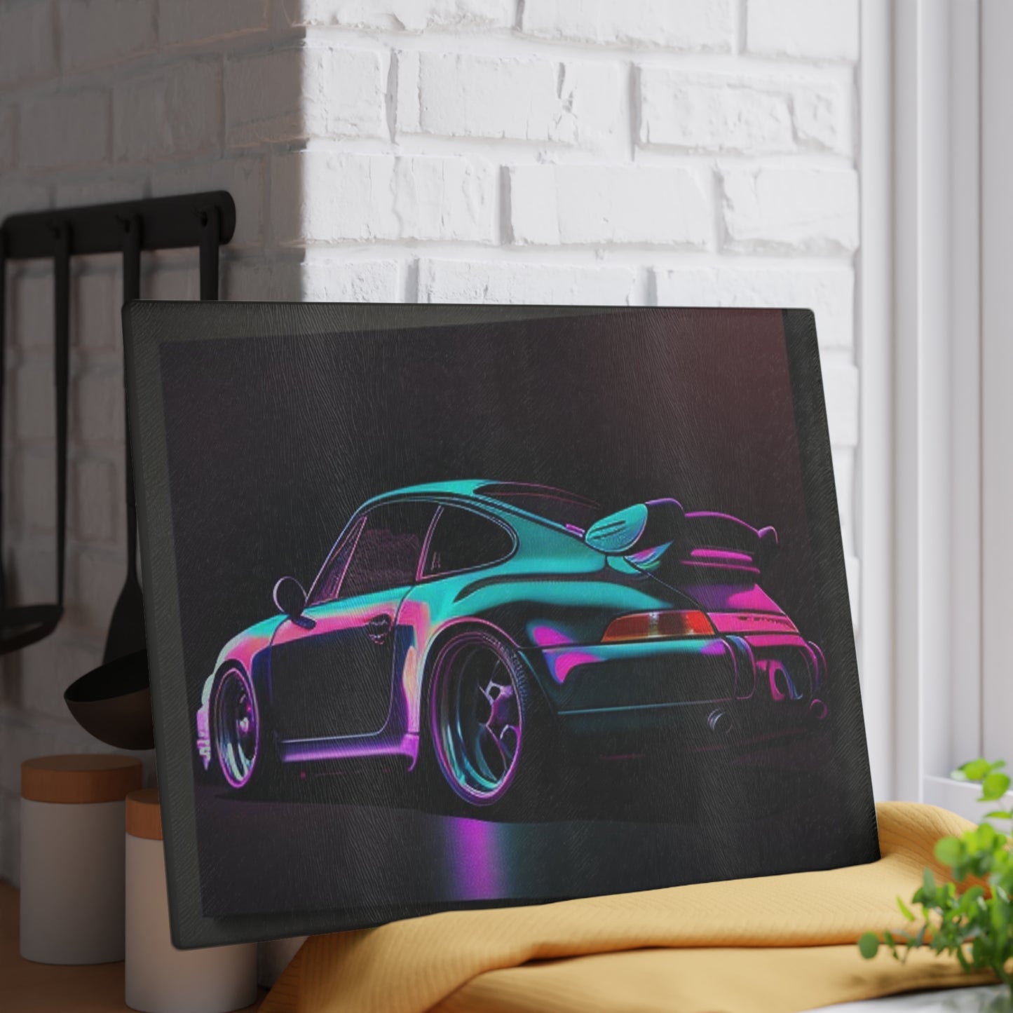 Glass Cutting Board Porsche Purple 1