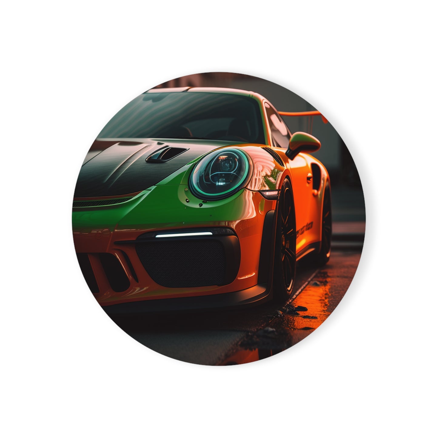 Cork Back Coaster porsche 911 gt3 2