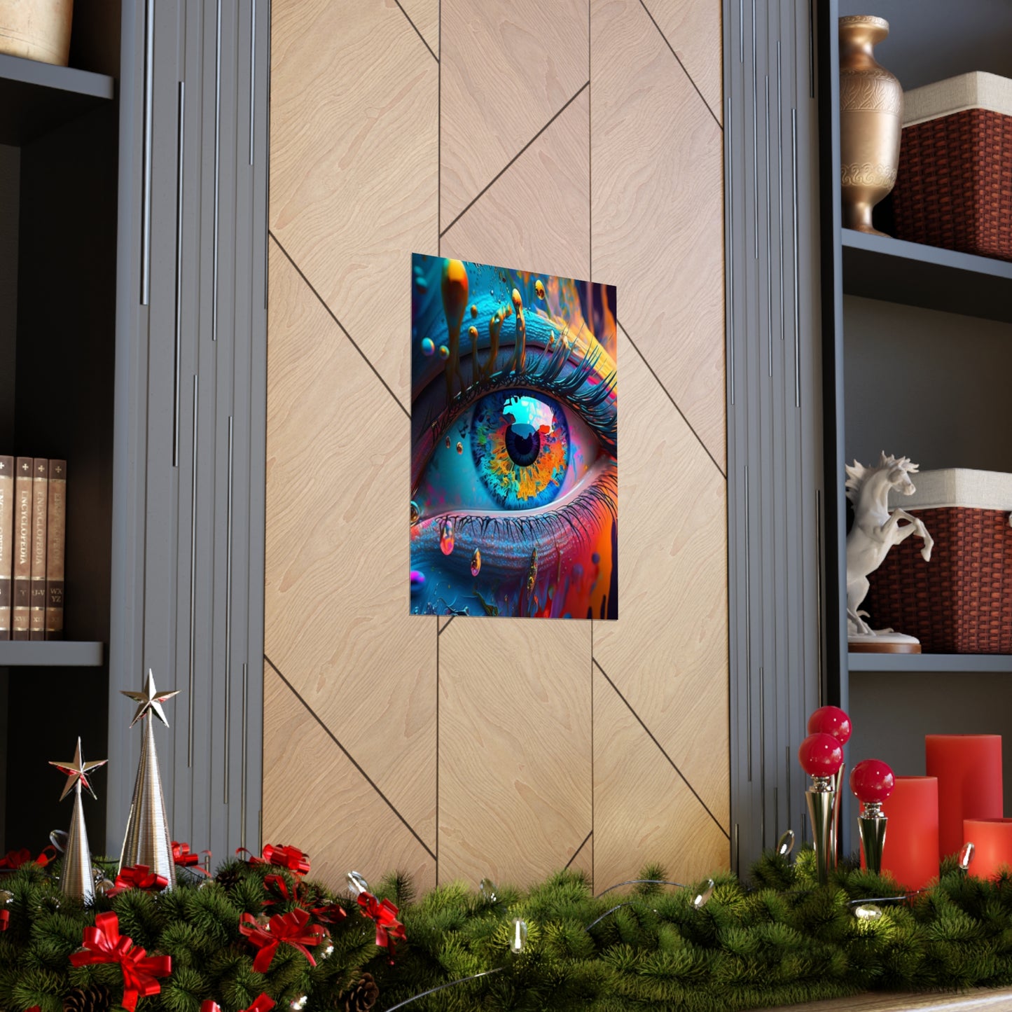 Premium Matte Vertical Posters Macro Eye Photo 1