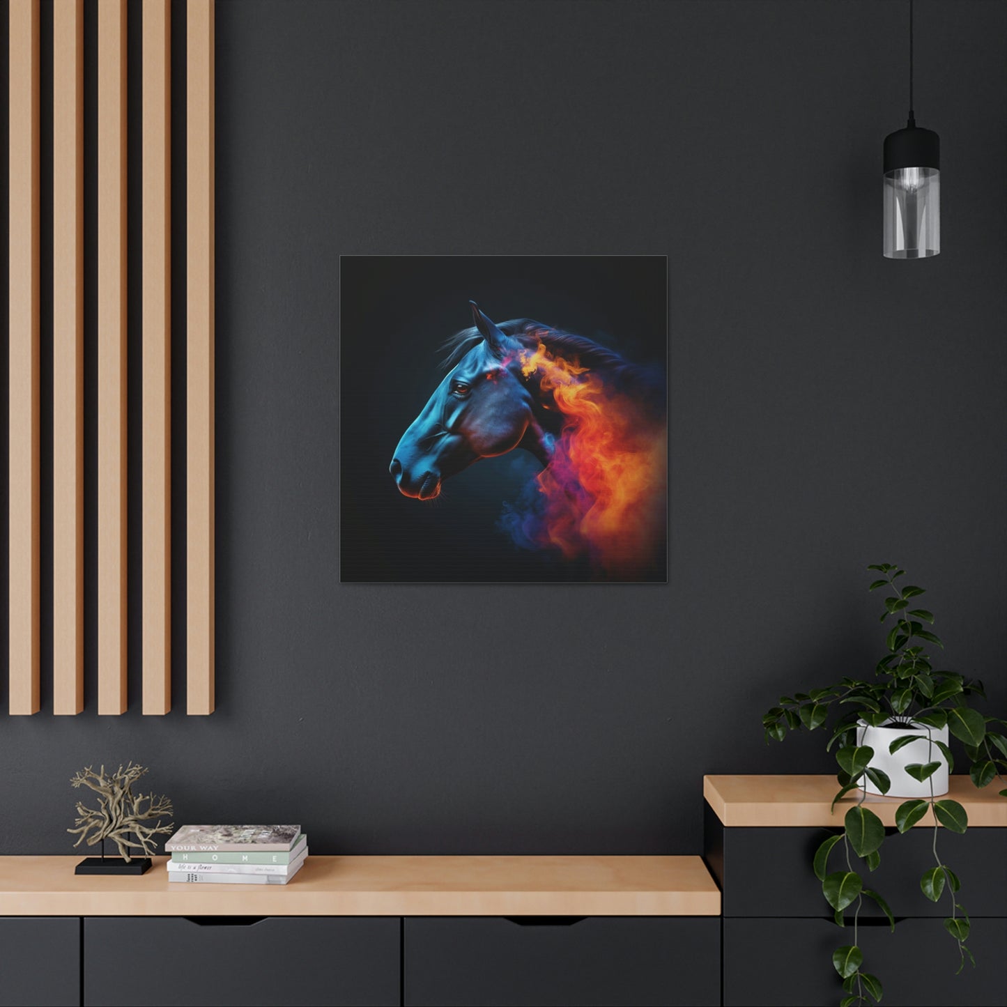 Canvas Gallery Wraps Neon Horses 4