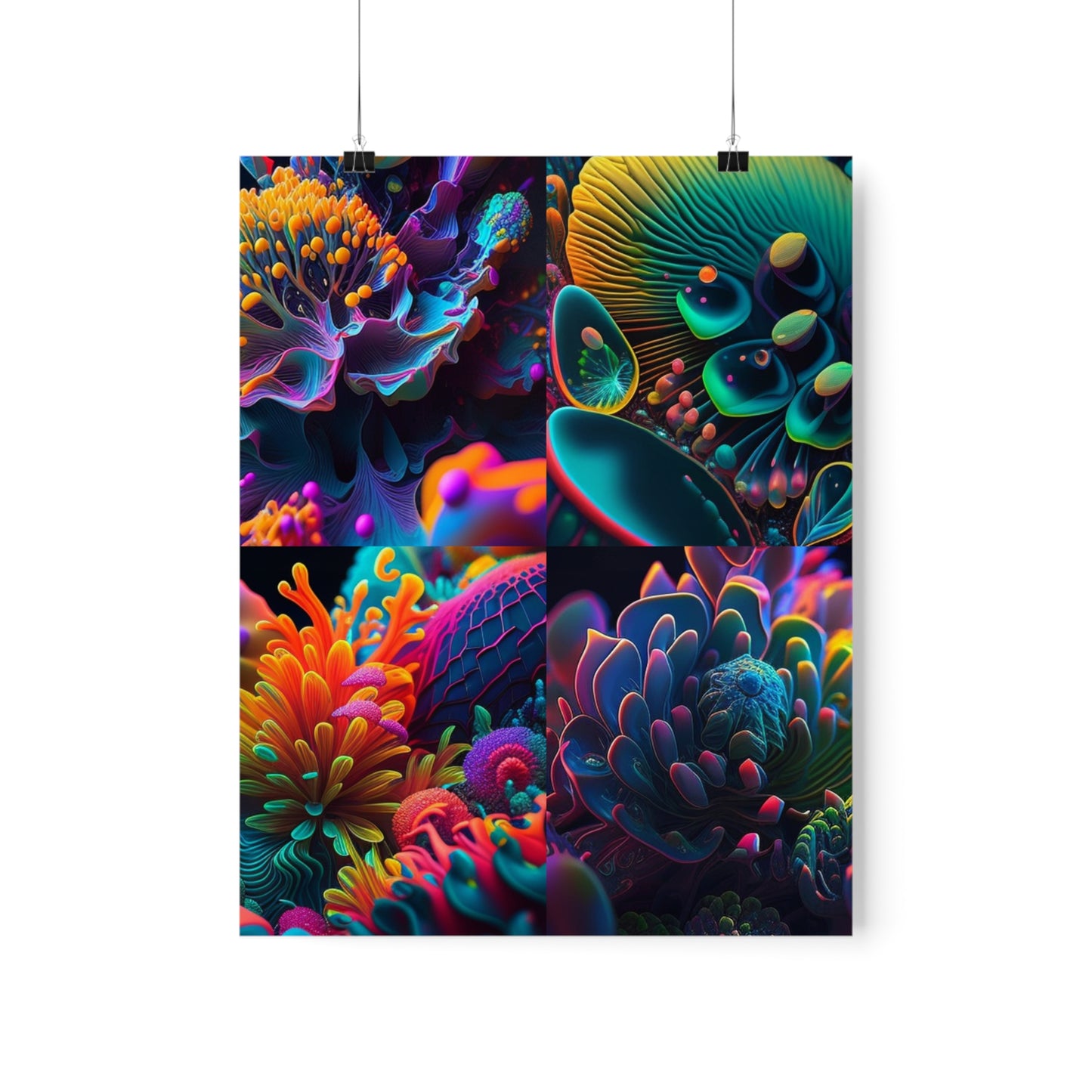 Premium Matte Vertical Posters Ocean Life Macro 5