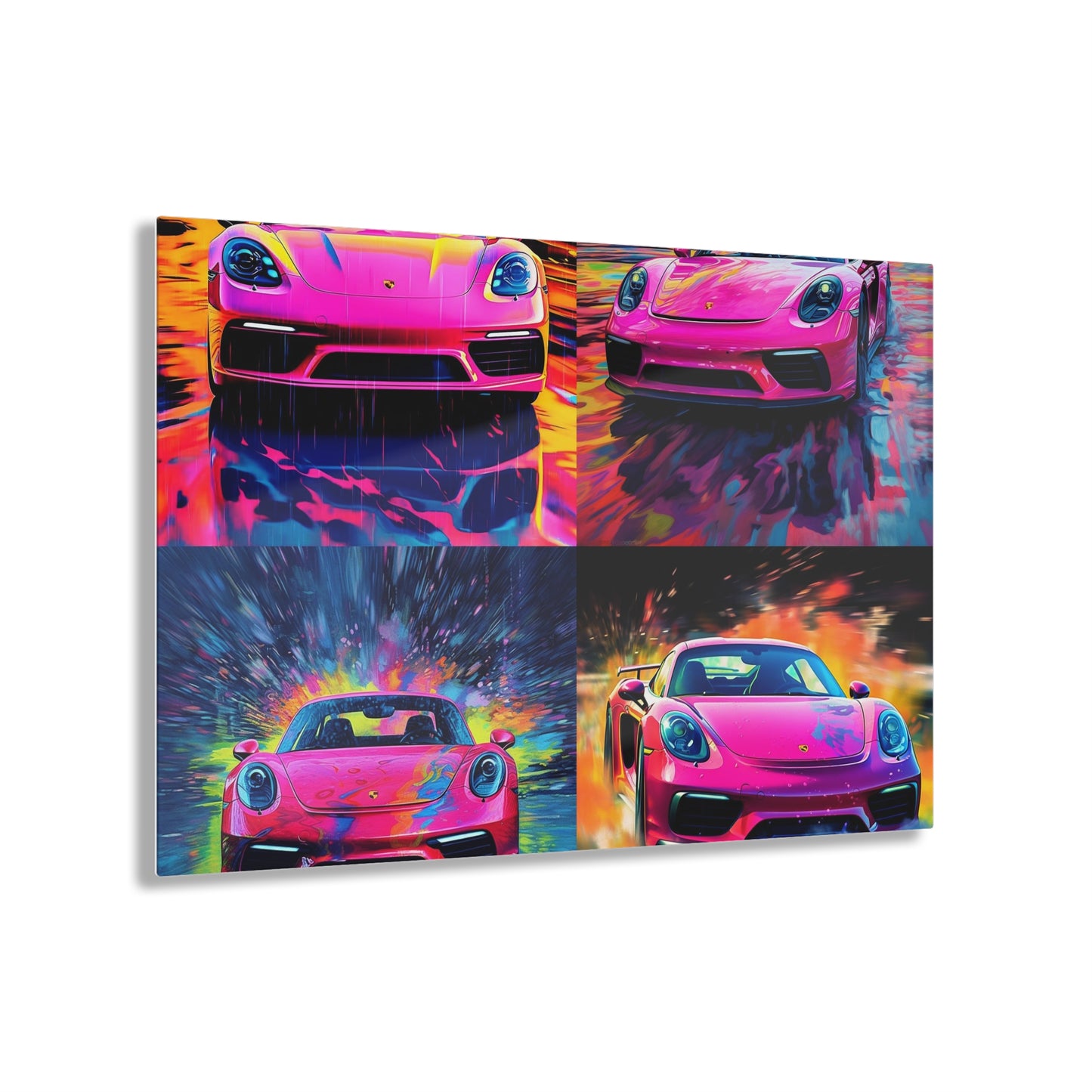 Acrylic Prints Pink Porsche water fusion 5