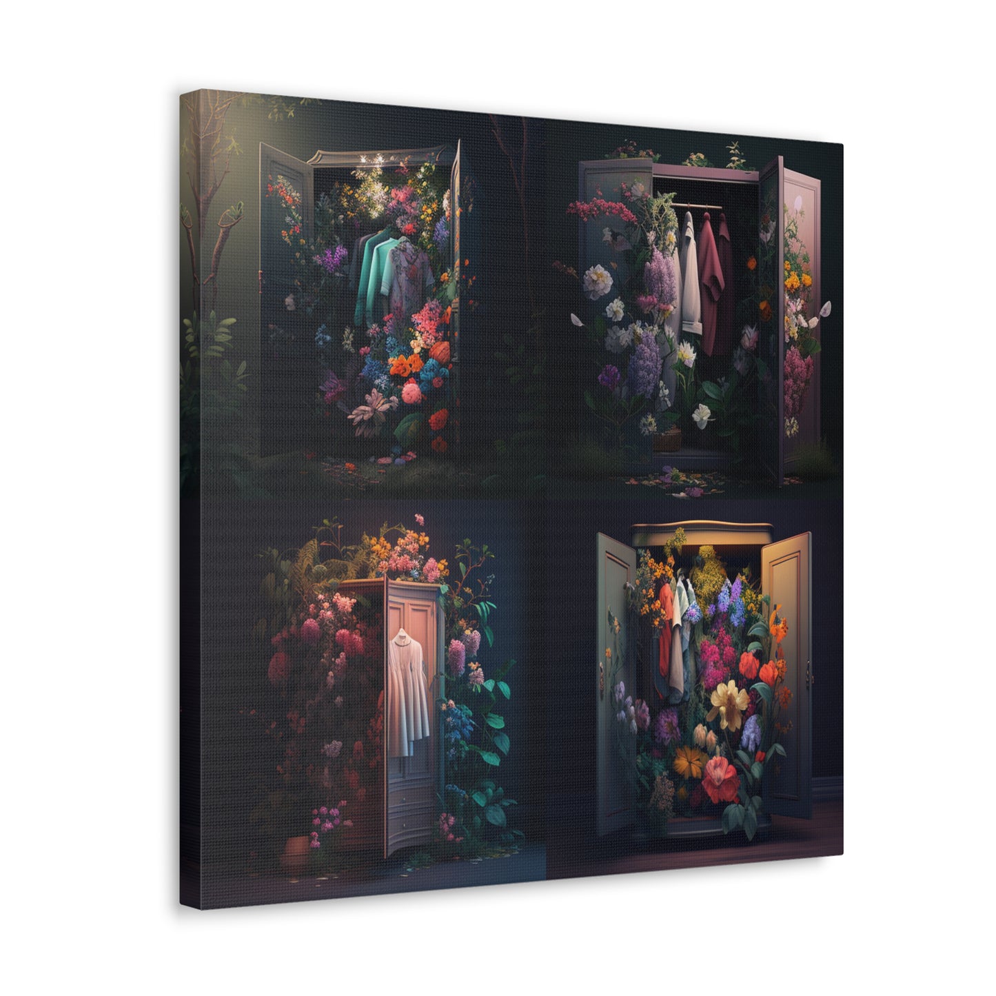 Canvas Gallery Wraps A Wardrobe Surrounded by Flowers 5