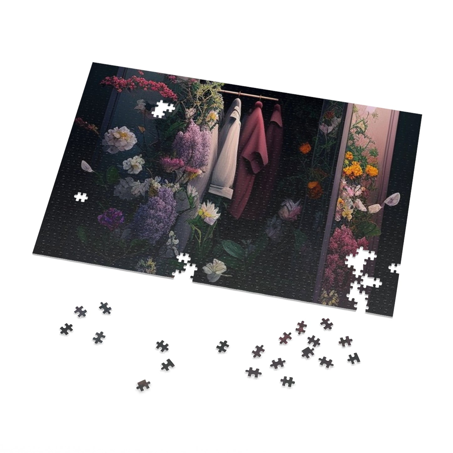 Jigsaw Puzzle (30, 110, 252, 500,1000-Piece) A Wardrobe Surrounded by Flowers 2