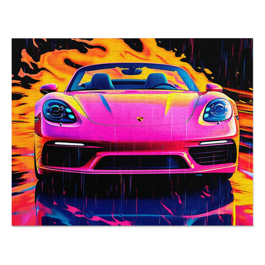 Jigsaw Puzzle (30, 110, 252, 500,1000-Piece) Pink Porsche water fusion 1