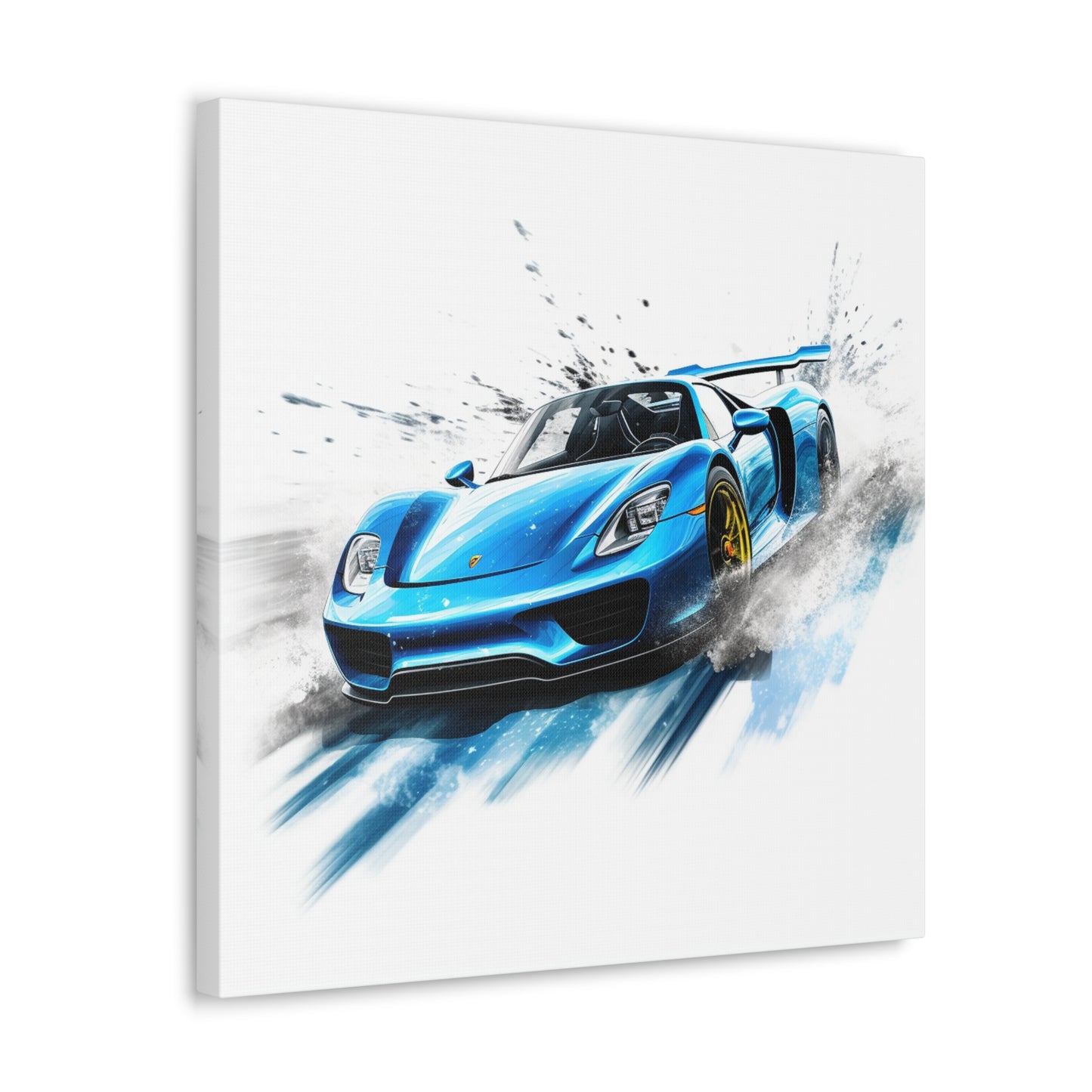 Canvas Gallery Wraps 918 Spyder with white background driving fast on water 3