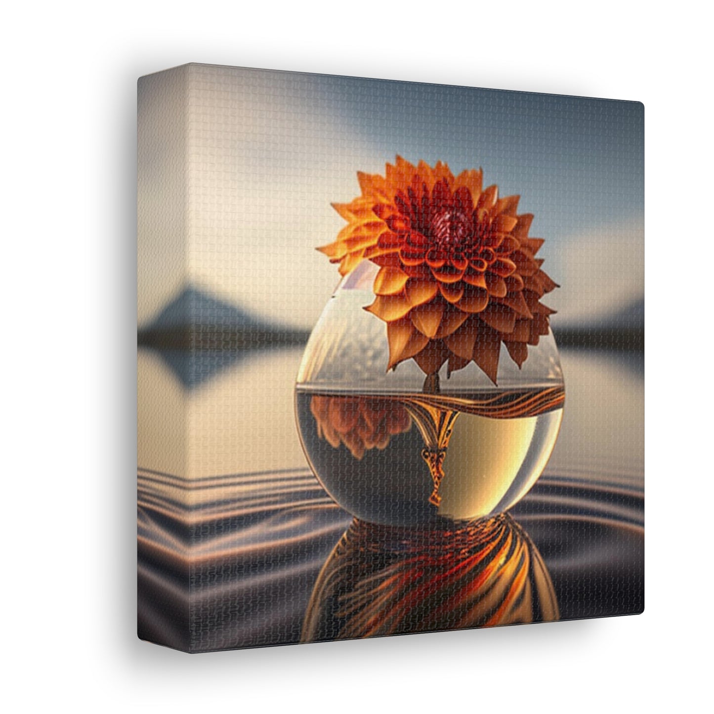 Canvas Gallery Wraps Dahlia Orange 1