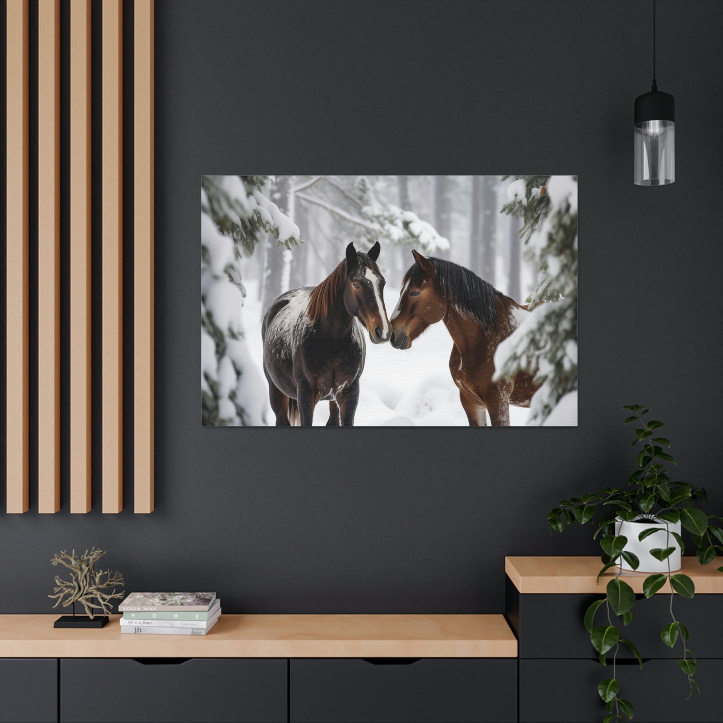 Canvas Gallery Wraps Horse Kiss 1