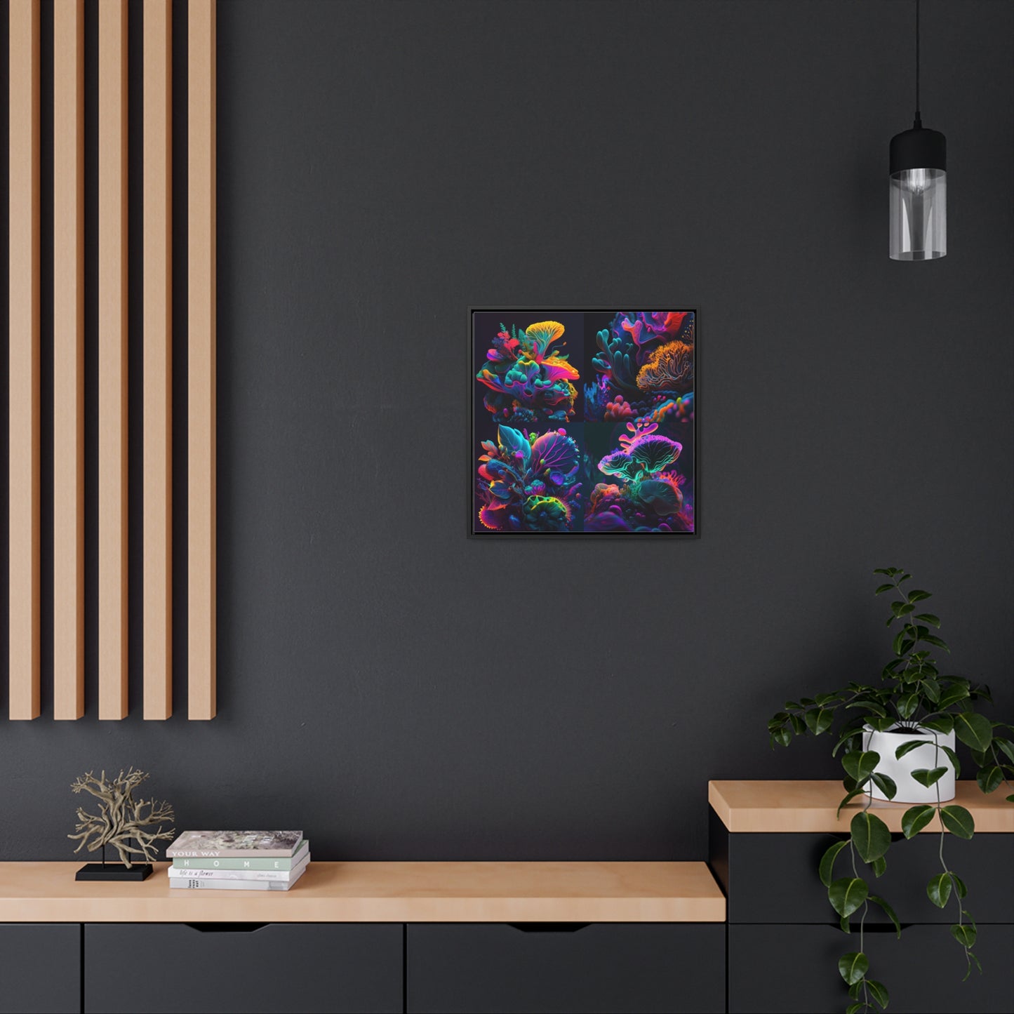 Gallery Canvas Wraps, Square Frame Macro Coral Reef 5