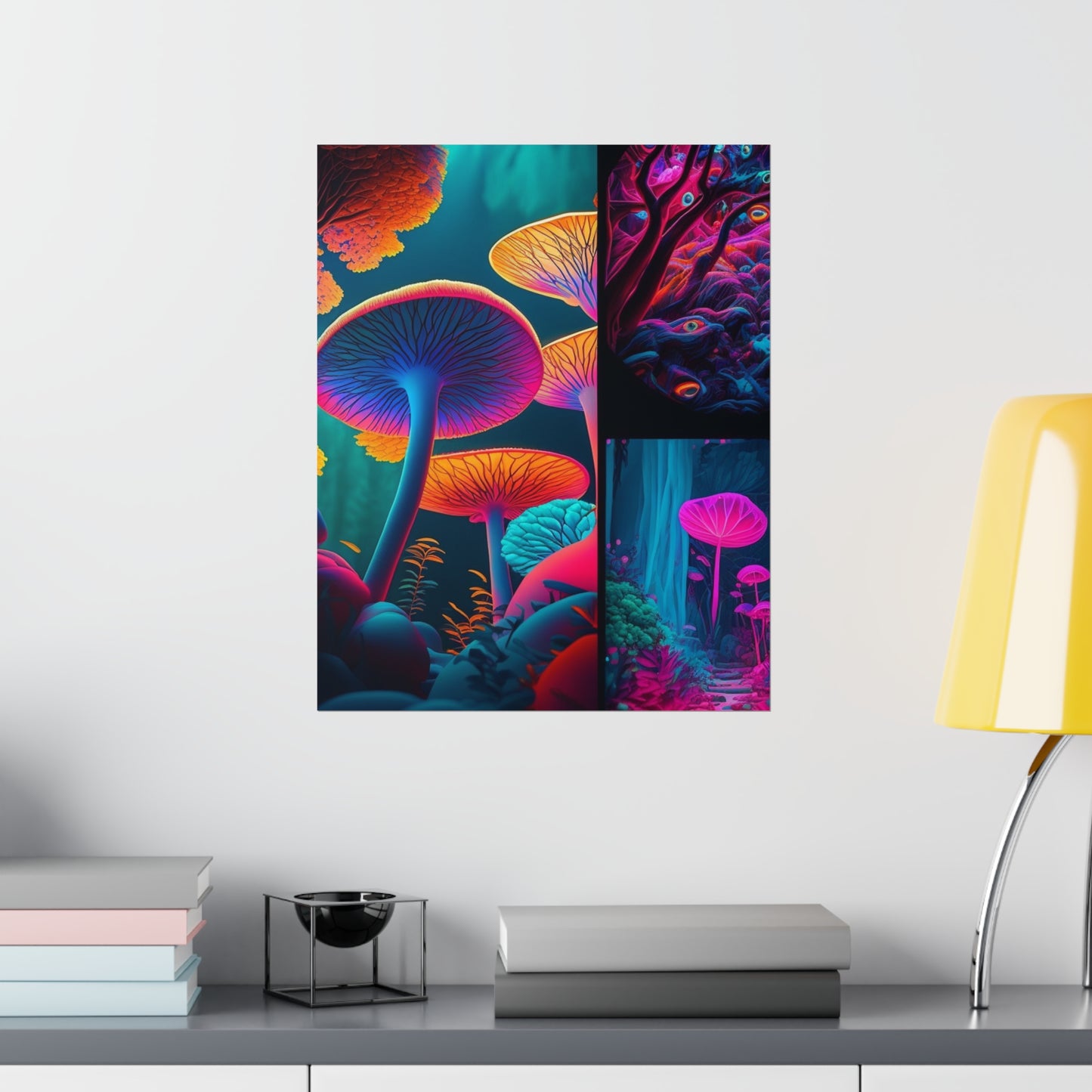 Premium Matte Vertical Posters Macro Reef Florescent 2