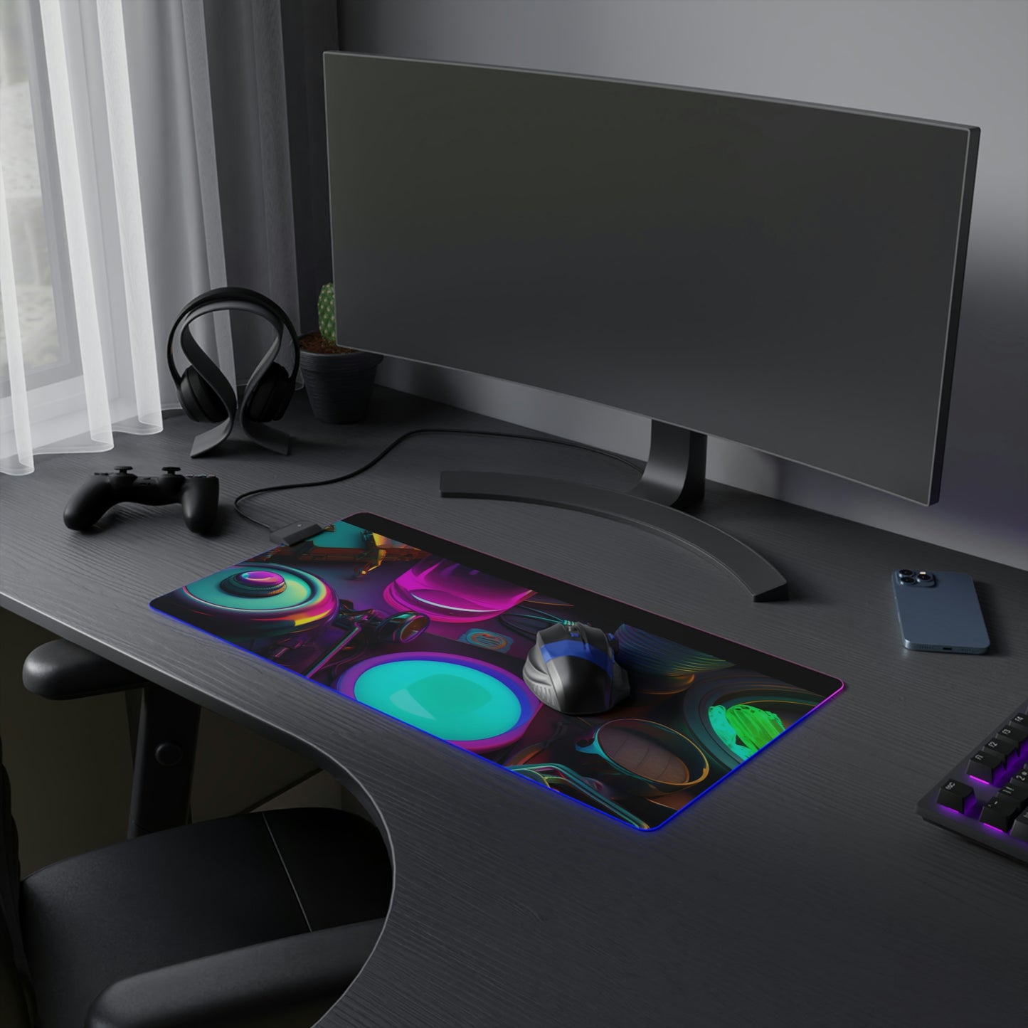 LED Gaming Mouse Pad Neon Glow 4