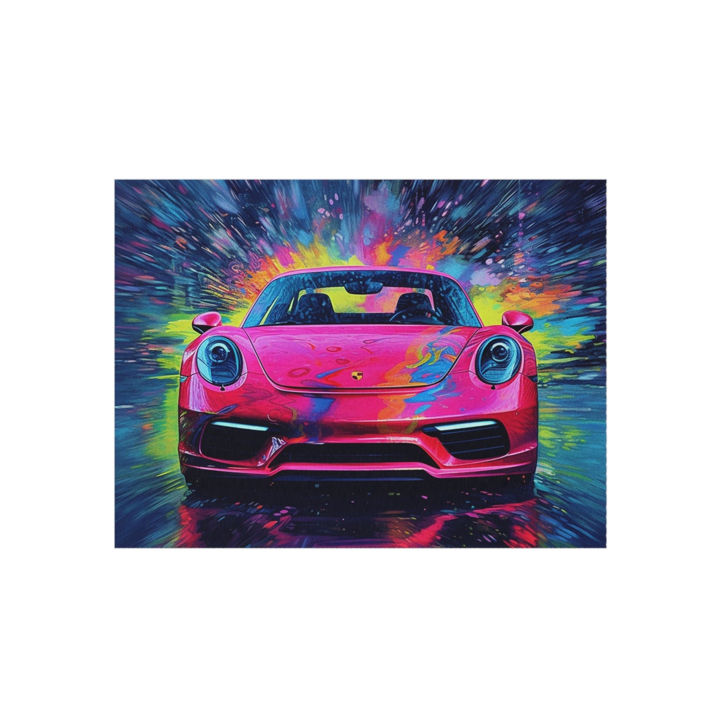 Outdoor Rug  Pink Porsche water fusion 3