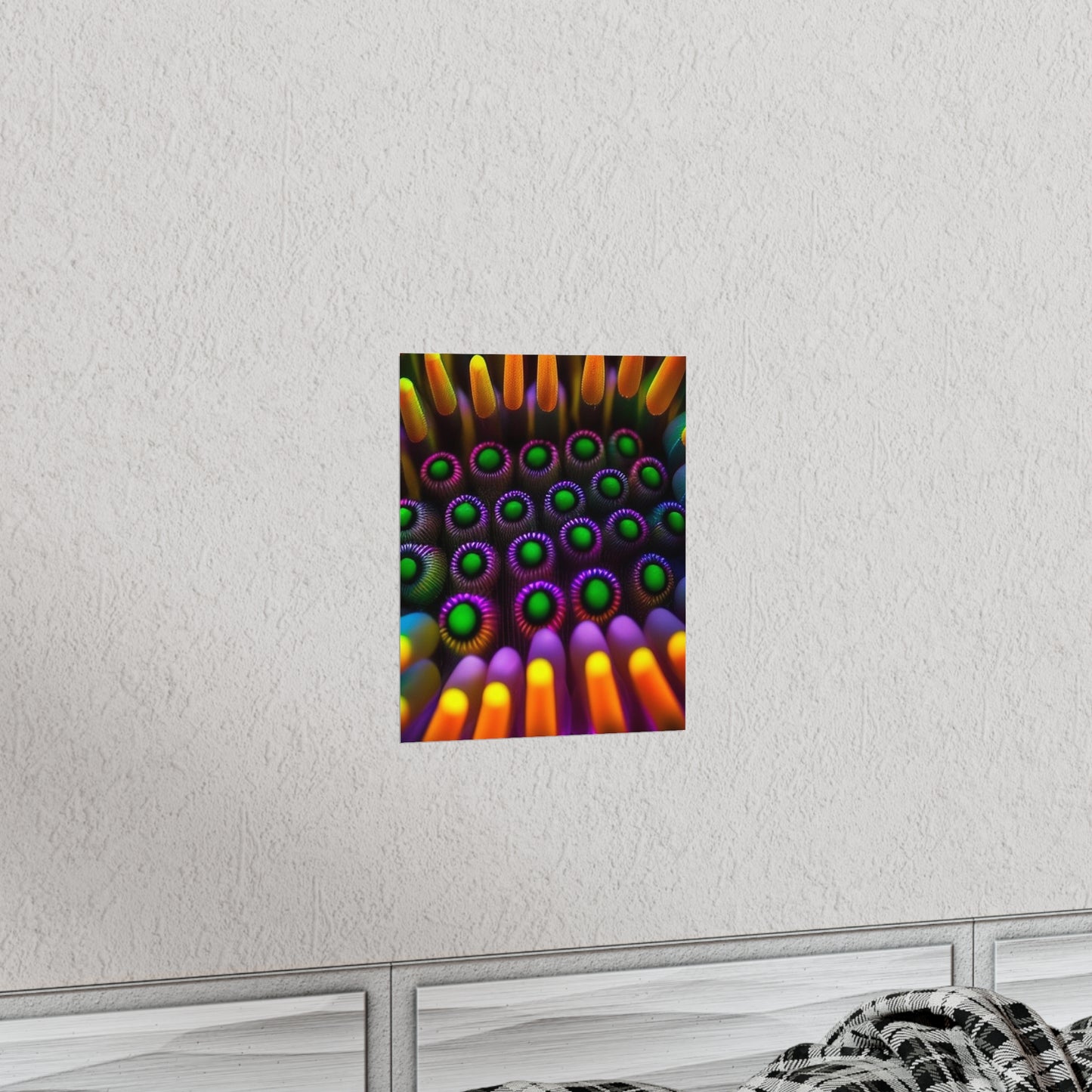 Premium Matte Vertical Posters Macro Cactus neon square 4