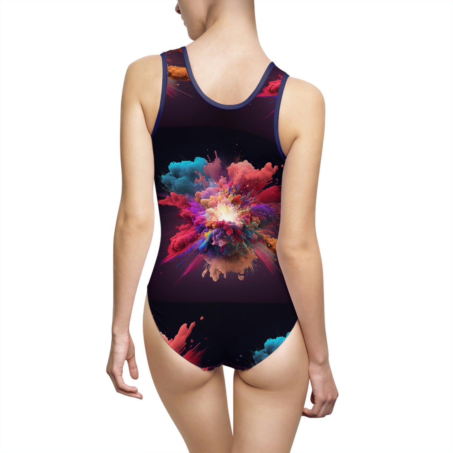 Women's Classic One-Piece Swimsuit (AOP) Color Explosion 1