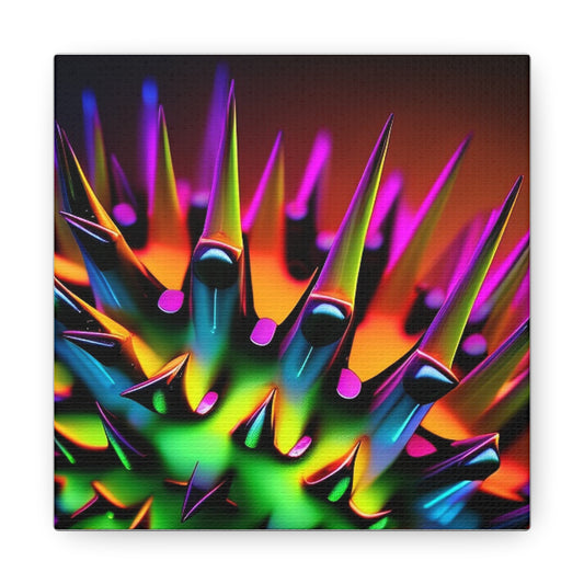 Canvas Gallery Wraps Macro Neon Spike 1