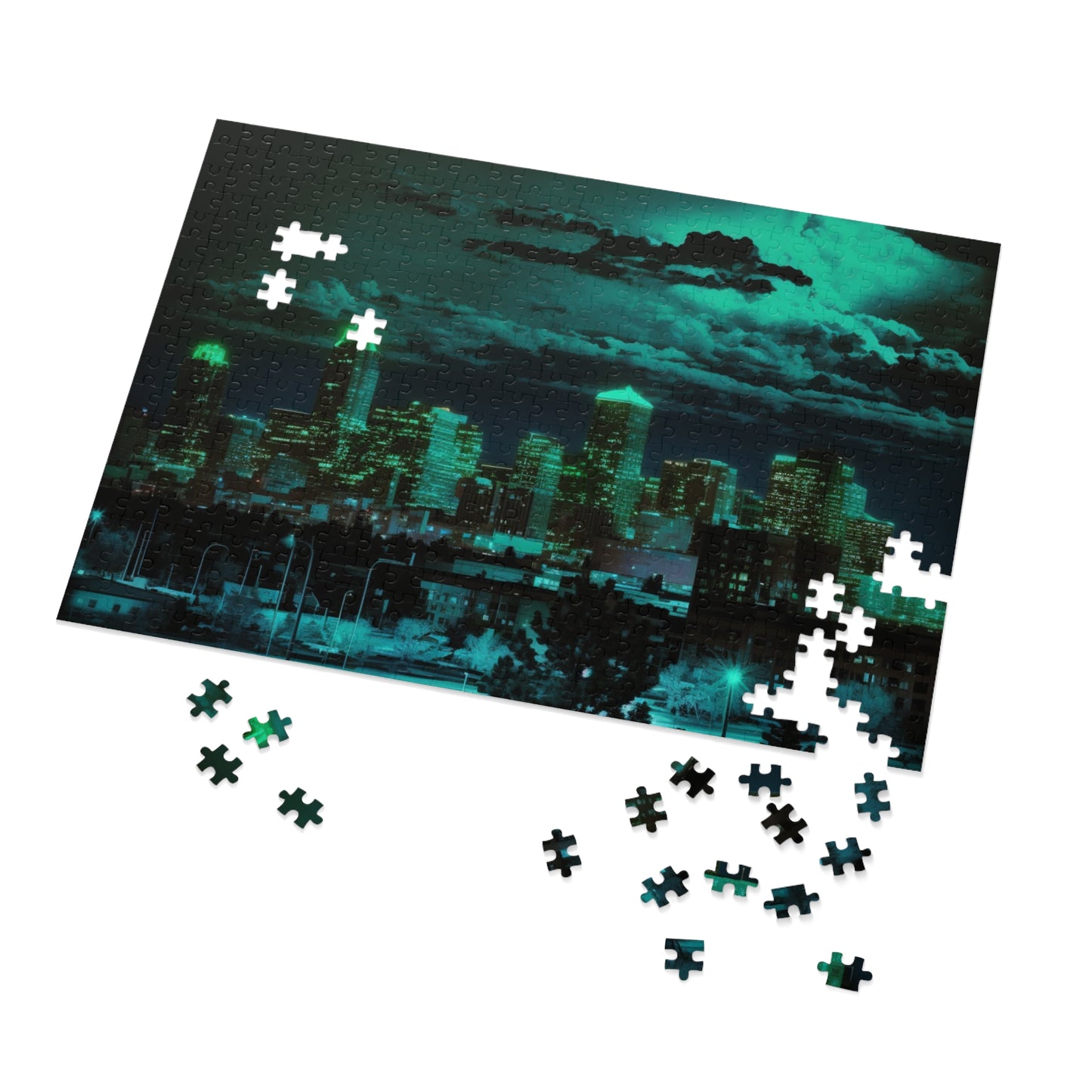 Jigsaw Puzzle (30, 110, 252, 500,1000-Piece) Neon Denver 2