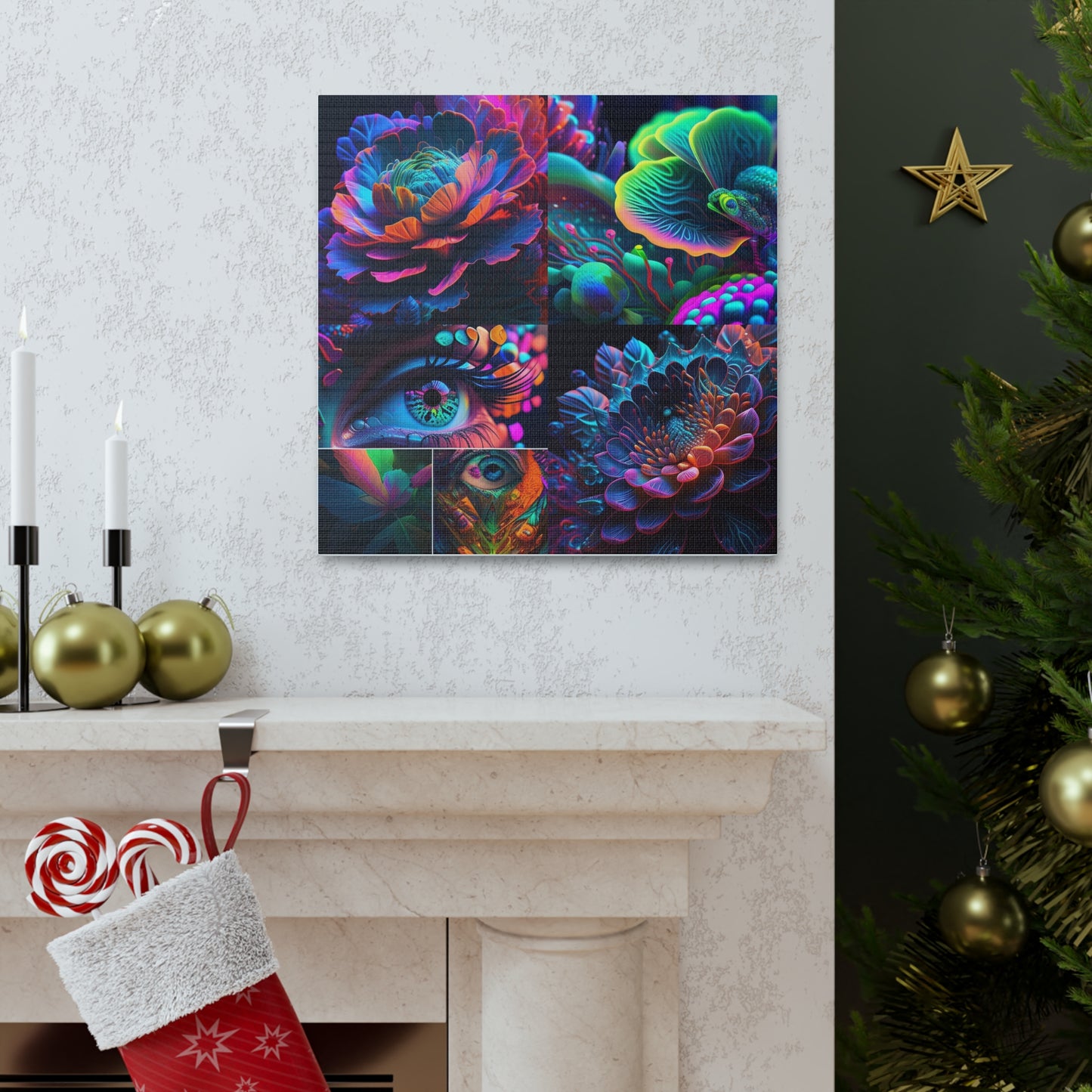 Canvas Gallery Wraps Neon Florescent Glow