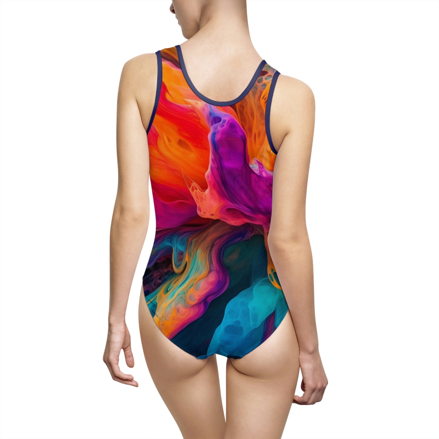 Women's Classic One-Piece Swimsuit (AOP) Color fusion 1