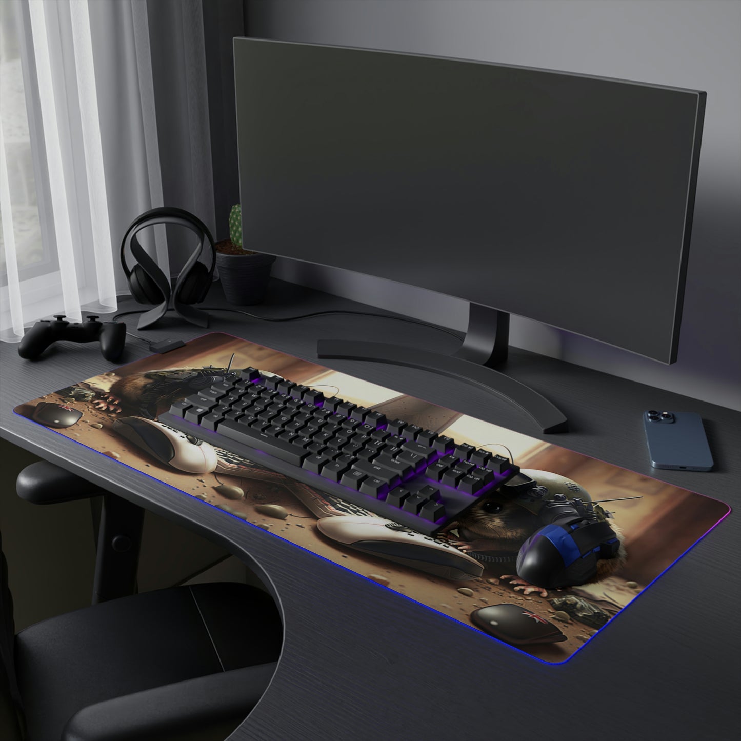 LED Gaming Mouse Pad Mouse Attack 2