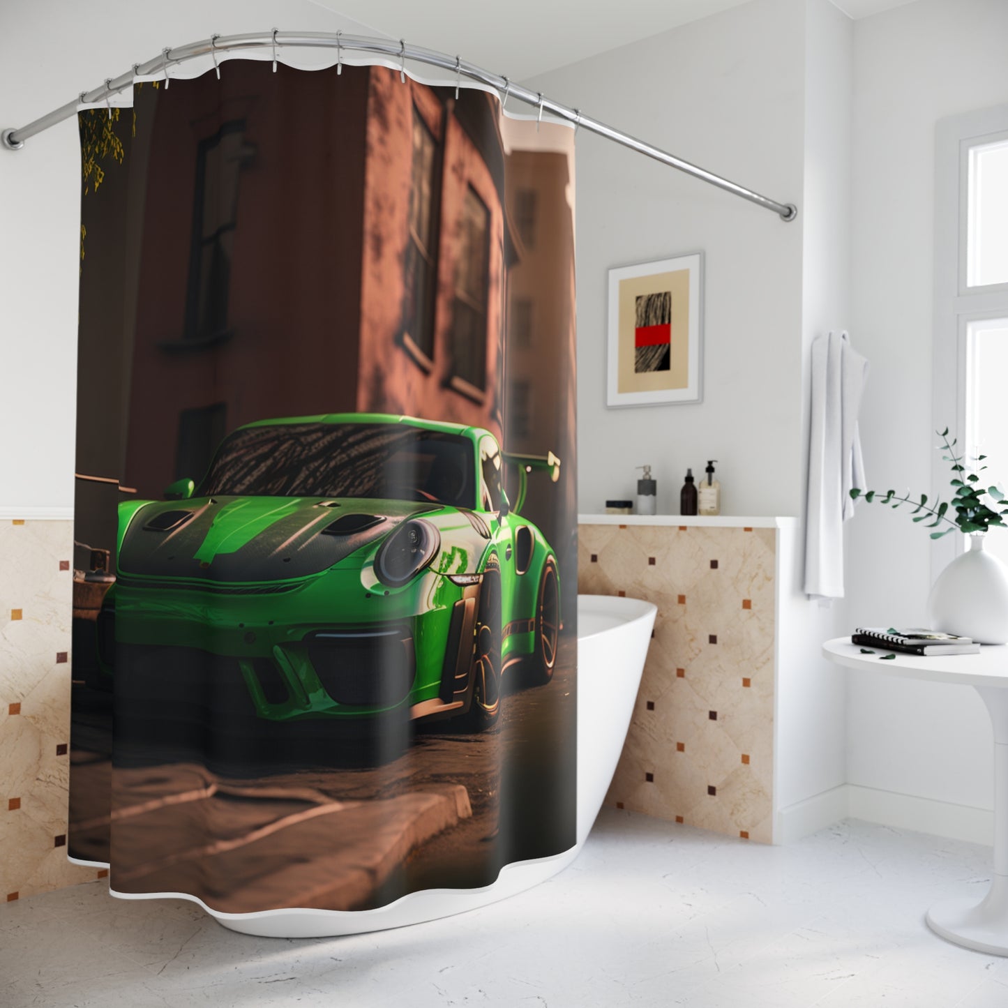 Polyester Shower Curtain porsche 911 gt3 4